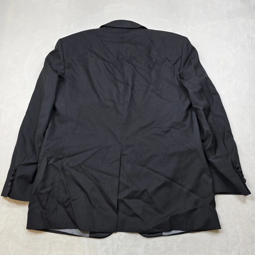 Stafford Tuxedo Suit Mens 42R 2 Piece Pants 36x28 Black‎ Wool Classic Fit